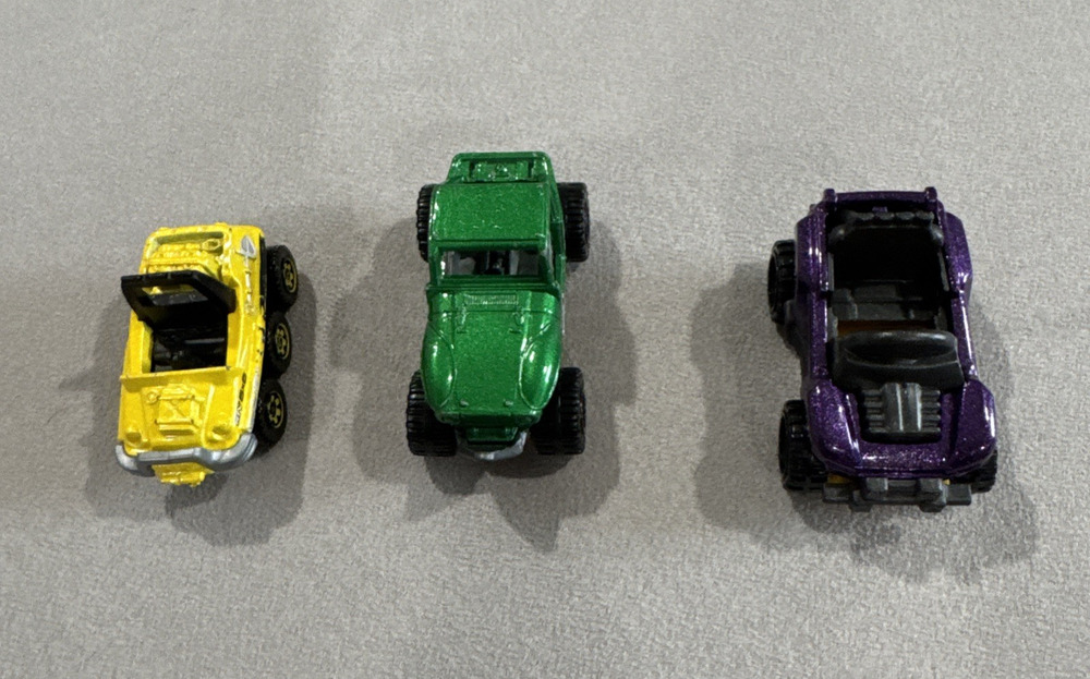 Lot Of 3 Matchbox Hot Wheels Die Cast Cars Toy Cars Vehicles Colorful